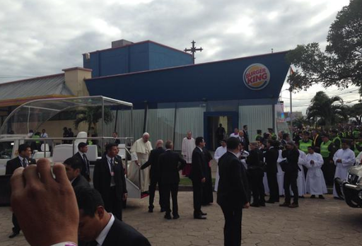 pope in burger king