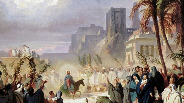 Christ&rsquo;s entry into Jerusalem. Félix Louis Leullier 1800&rsquo;s.