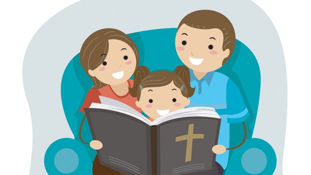 FAMILY READING THE BIBLE