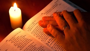 Bible candle light