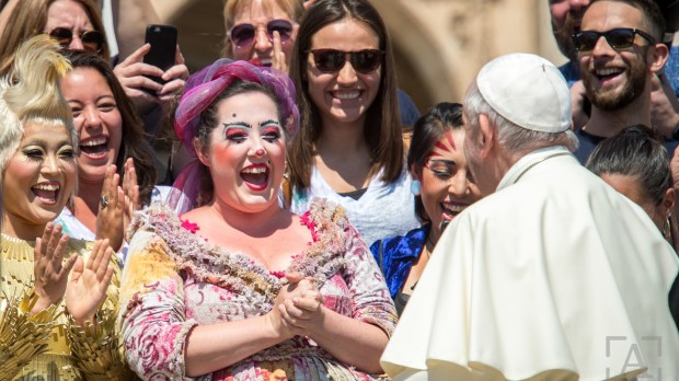 POPE FRANCIS WITH MEMBERS OF THE CIRCUS
