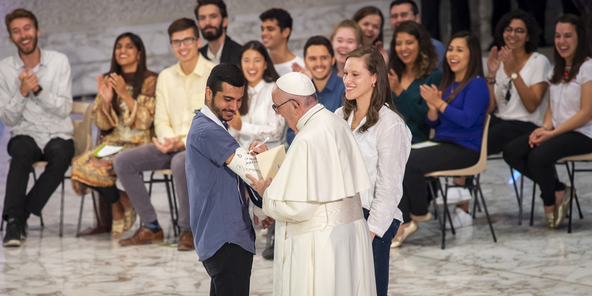 POPE FRANCIS MEETING YOUTH