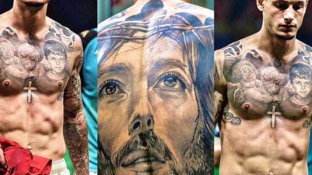 calciatore salernitana tatuaggio