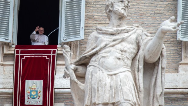 Pope Francis during the Regina Coeli praye