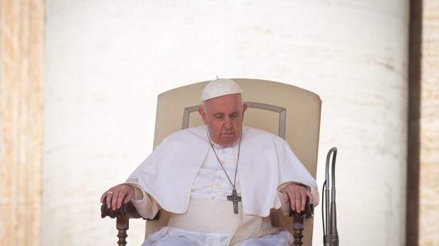 Pope Francis during his weekly general audience in St. Peter's square at the Vatican