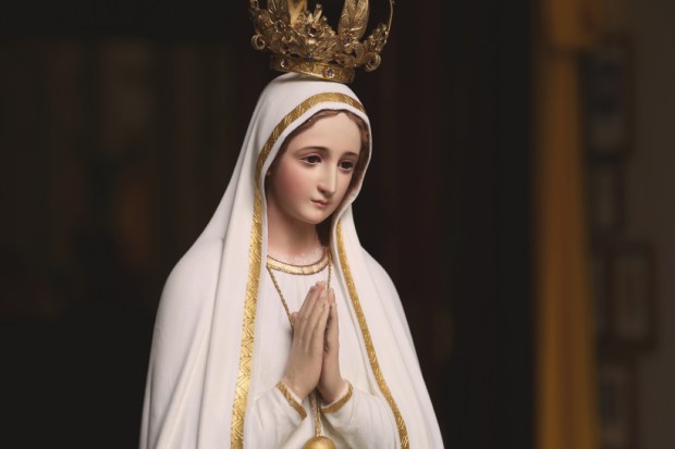 Mother Mary statue in church