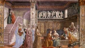 Birth_of_St_Mary_in_Santa_Maria_Novella_in_Firenze_by_Domenico_Ghirlandaio