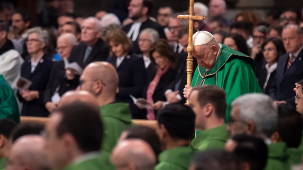 Pope Francis presides a mass on World Day of the Poor at St Peter's basilica