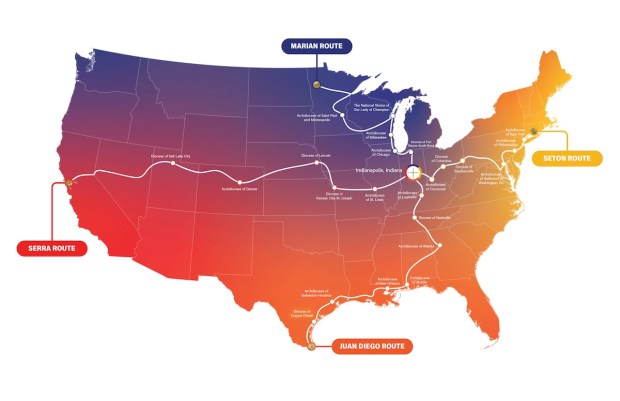 Routes of the National Eucharistic Pilgrimage
