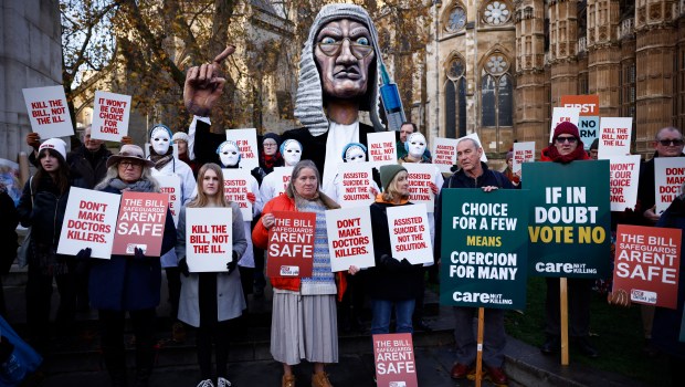 Campaigners protest assisted suicide bill in London